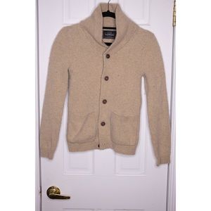 TOPMAN Wool Cardigan Button Up Sweater Wool